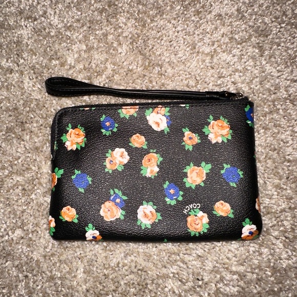 Floral Coach Zip Wristlet - Picture 2 of 6